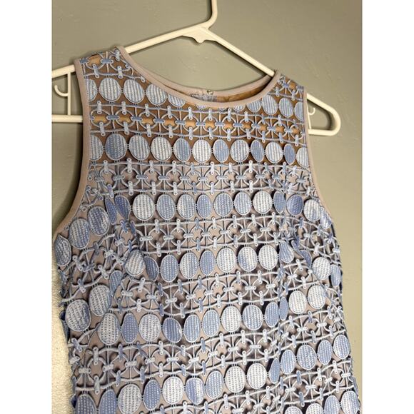 Elegant Blue-Purple Patterned Mini Dress by Lauren Ralph Lauren - Picture 3 of 8